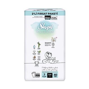 Sleepy Bio Natural No:7 XXLarge 40 Adet Bebek Bezi