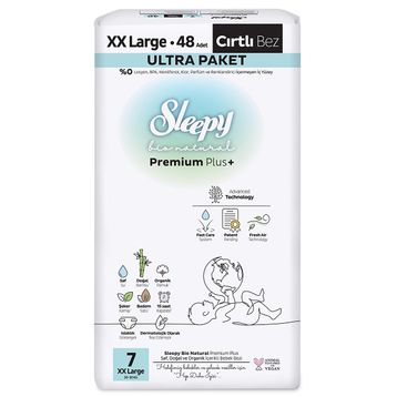 Sleepy Bio Natural No:7 XXLarge 48 Adet Bebek Bezi