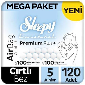 Sleepy Bio Natural Premium Plus Airbag Comfort No:5 Junior 120 Adet Bebek Bezi