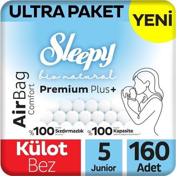 Sleepy Bio Natural Premium Plus Airbag Comfort No:5 Junior Külot Bebek Bezi