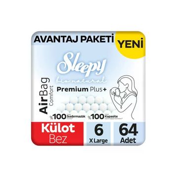 Sleepy Bio Natural Premium Plus Airbag Comfort No:6 Xlarge Külot Bebek Bezi