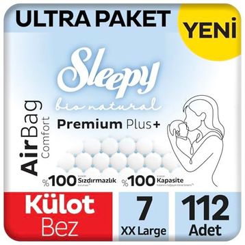 Sleepy Bio Natural Premium Plus Airbag Comfort No:7 XXLarge Külot Bebek Bezi