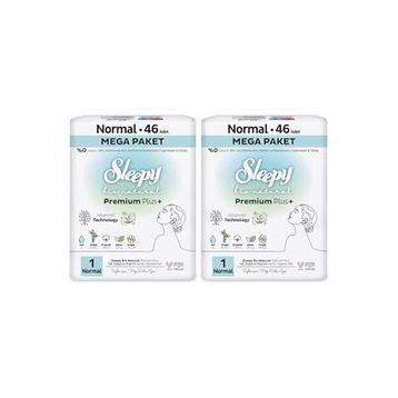 Sleepy Bio Natural Premium Plus Mega Paket Normal 46x2 92 Adet Hijyenik Ped