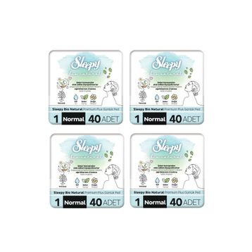 Sleepy Bio Natural Premium Plus Normal 160 Adet Günlük Ped