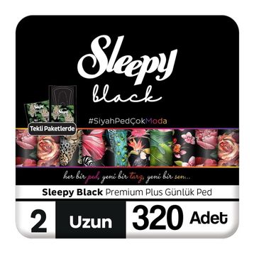 Sleepy Black Premium Plus 320 Adet Normal Günlük Ped