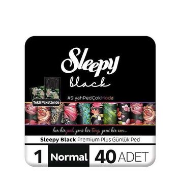 Sleepy Black Premium Plus 40 Adet Normal Günlük Ped