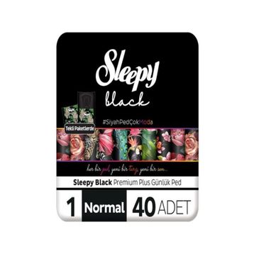 Sleepy Black Premium Plus 40 Adet Normal Günlük Ped