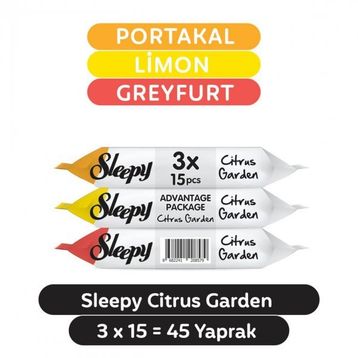 Sleepy Citrus Garden 3x15 45 Yaprak Cep Mendili
