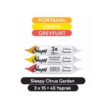 Sleepy Citrus Garden 3x15 45 Yaprak Cep Mendili