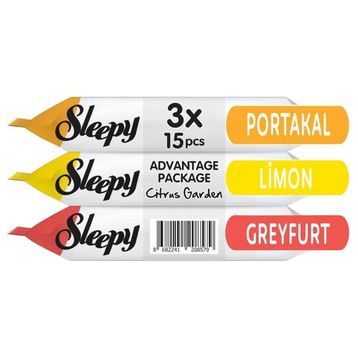 Sleepy Citrus Garden 3x15 45 Yaprak Cep Mendili