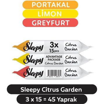 Sleepy Citrus Garden 3x15 45 Yaprak Cep Mendili