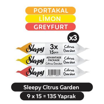 Sleepy Citrus Garden 9x15 135 Yaprak Cep Mendili
