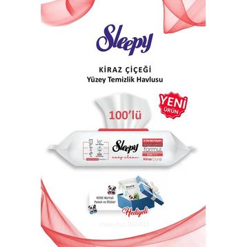 Sleepy Easy 100 Yaprak Clean Kiraz Çiçeği Yüzey Temizlik Havlusu