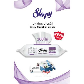 Sleepy Easy 100 Yaprak Clean Orkide Bahçesi Yüzey Temizlik Havlusu