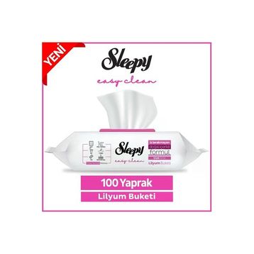Sleepy Easy Clean 100 Yaprak Lilyum Buketi Yüzey Temizlik Havlusu