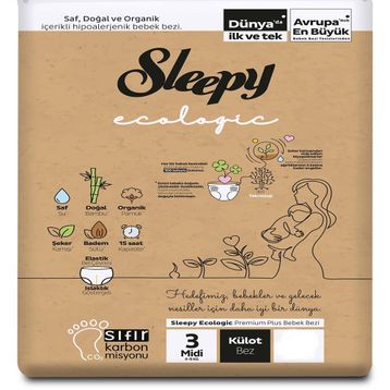 Sleepy Ecologic No:3 Külot Bebek Bezi