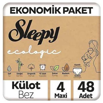 Sleepy Ecologic No:4 Maxi 48 Adet Külot Bebek Bezi