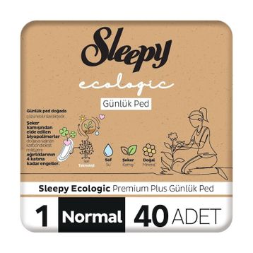 Sleepy Ecologic Normal 40'lı Premium Plus Günlük Ped