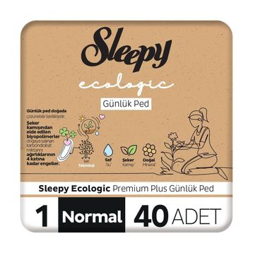 Sleepy Ecologic Normal 40'lı Premium Plus Günlük Ped