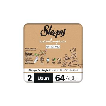 Sleepy Ecologic Normal Premium Plus 2 Uzun 64'lü Günlük Ped