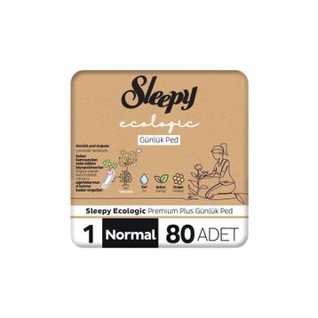Sleepy Ecologic Premium Plus 80 Adet Normal Günlük Ped