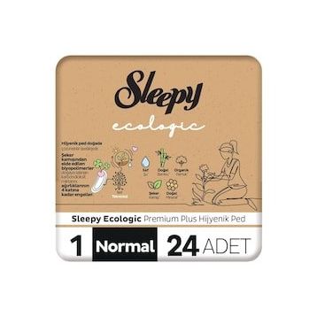 Sleepy Ecologic Premium Plus Normal 24 Adet Hijyenik Ped
