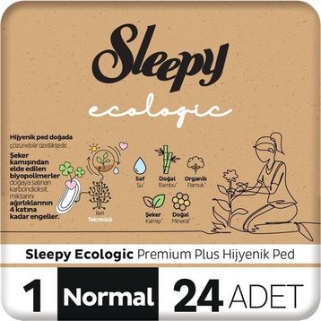 Sleepy Ecologic Premium Plus Normal 24 Adet Hijyenik Ped