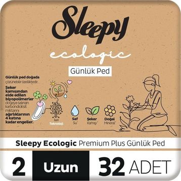 Sleepy Ecologic Premium Plus Uzun 32'li Günlük Ped