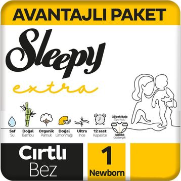Sleepy Extra No:1 Yenidoğan 32 Adet Bebek Bezi