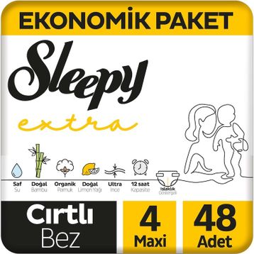Sleepy Extra No:4 Maxi 48 Adet Bebek Bezi