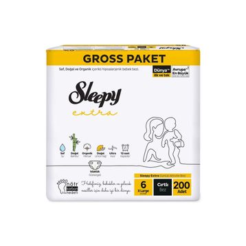Sleepy Extra No:6 XLarge 200 Adet Bebek Bezi