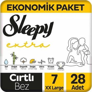 Sleepy Extra No:7 XXLarge 28 Adet Bebek Bezi