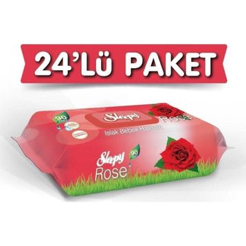 Sleepy Gül Kokulu 24x90 2160 Yaprak Islak Havlu Mendil