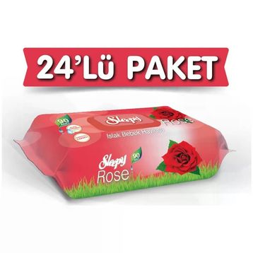 Sleepy Gül Kokulu 24x90 2160 Yaprak Islak Havlu Mendil