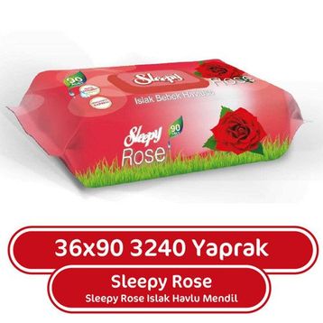 Sleepy Gül Kokulu 36x90 3240 Yaprak Islak Havlu Mendil