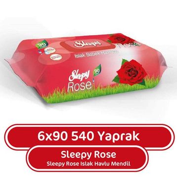 Sleepy Gül Kokulu 6x90 540 Yaprak Islak Havlu Mendil