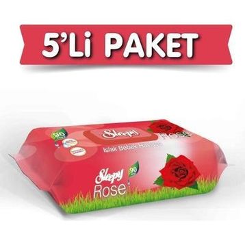 Sleepy Gül Kokulu 90x5'li 450 Yaprak Islak Havlu