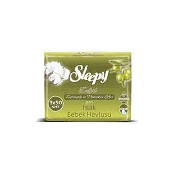 Sleepy Islak Mendil Zeytin yağlı 50 Adet X 3 Adet