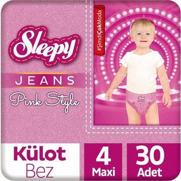 Sleepy Jeans Pink Style No:4 Maxi 30 Adet Külot Bebek Bezi