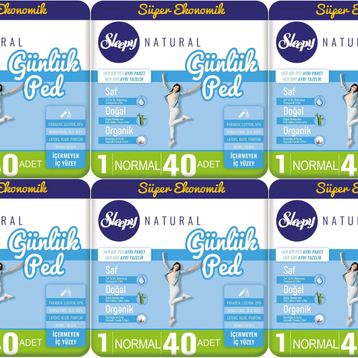 Sleepy Natural 6x40 Adet Normal Günlük Ped