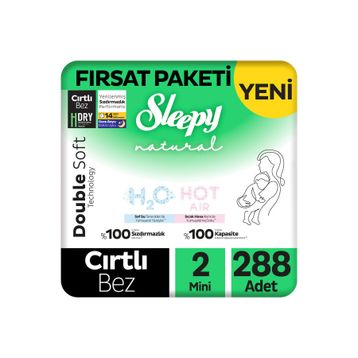 Sleepy Natural Double Soft No:2 Mini 288 Adet Bebek Bezi
