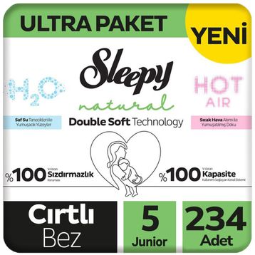 Sleepy Natural Double Soft No:5 Junior 234 Adet Bebek Bezi