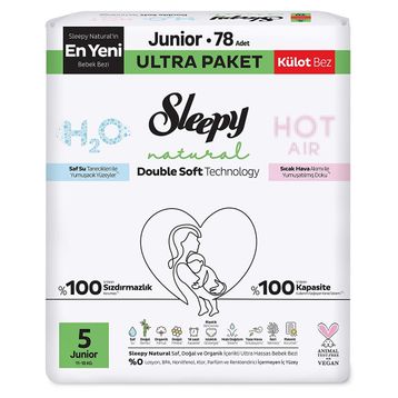 Sleepy Natural Double Soft No:5 Junior Külot Bebek Bezi