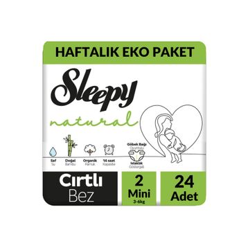 Sleepy Natural No:2 Mini 24 Adet Bebek Bezi