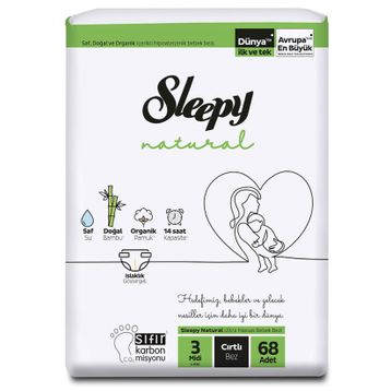 Sleepy Natural No:3 Midi 68 Adet Bebek Bezi