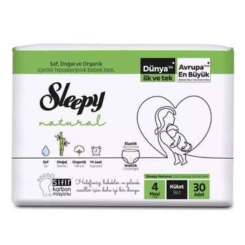 Sleepy Natural No:4 Maxi 30 Adet Külot Bebek Bezi