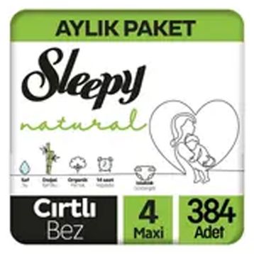 Sleepy Natural No:4 Maxi 384 Adet Bebek Bezi