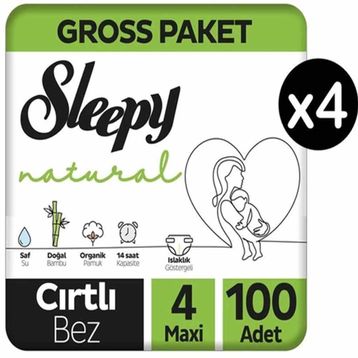 Sleepy Natural No:4 Maxi 400 Adet Bebek Bezi