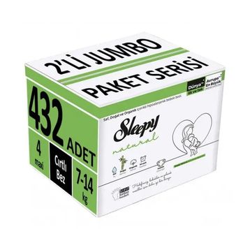 Sleepy Natural No:4 Maxi 432 Adet Bebek Bezi