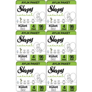 Sleepy Natural No:4 Maxi 576 Adet Bebek Bezi